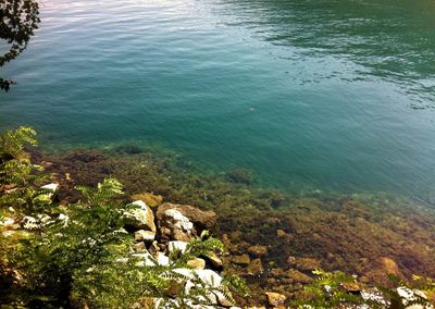 High angle view of sea shore