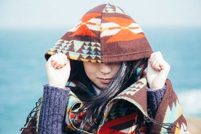 Close-up of young woman