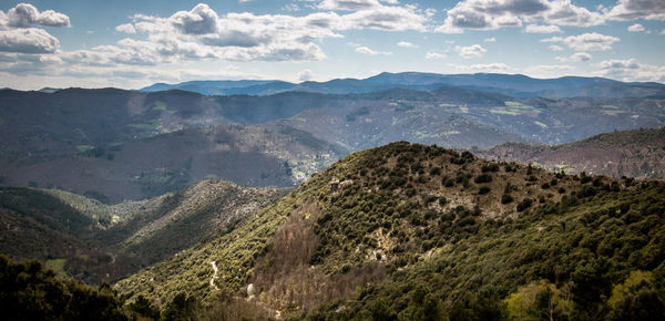 Landscape around sainte-croix-vallée-française in the lozère department, in  the cévennes park