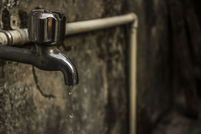 Close-up of faucet