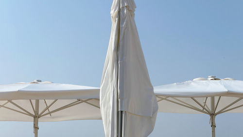  view of parasols against clear sky