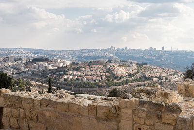 Aerial view of buildings in city