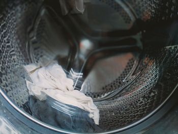 High angle view of machine part