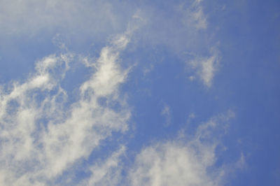 Low angle view of clouds in sky