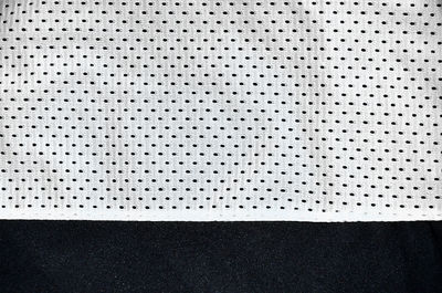 Directly above shot of black and white textile