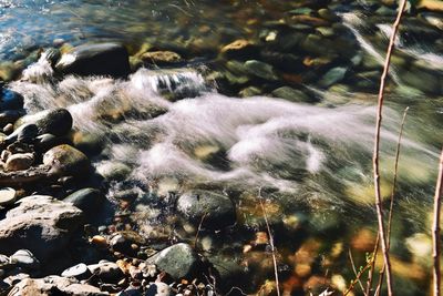 Scenic view of rocks in sea