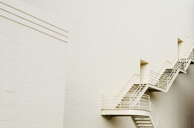 Low angle view of staircase outside building