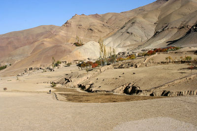 Scenic view of desert against sky