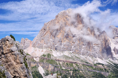 Panoramic view of rocky mountains against sky