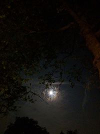 Low angle view of moon in sky