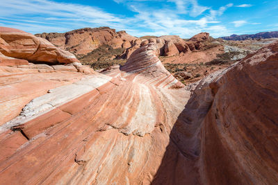 Scenic view of rock formations