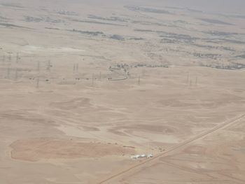 Aerial view of a desert
