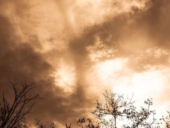 Low angle view of cloudy sky