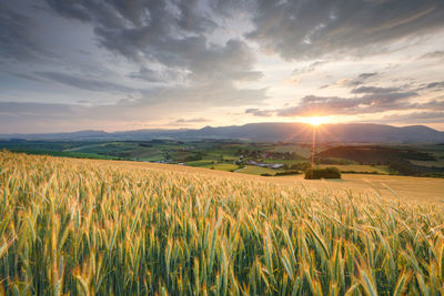 Rural landscape of turiec region at the foothills of velka fatra.