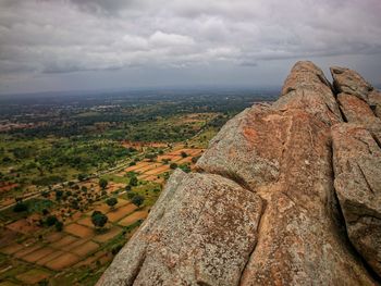 Aerial view of landscape against sky