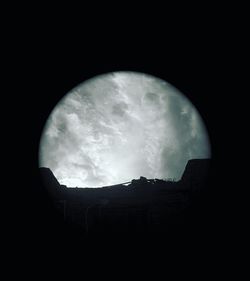 Close-up of moon against sky at night