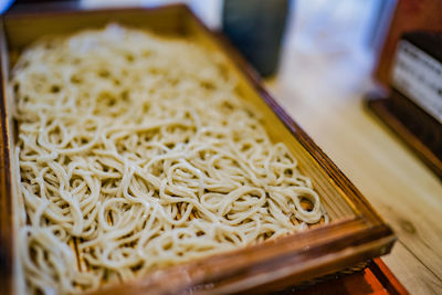 Close-up of food on table