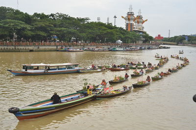 Independence celebration at the floating market