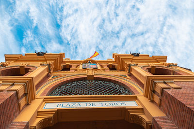 Low angle view of building against sky