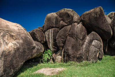 View of rocks on landscape