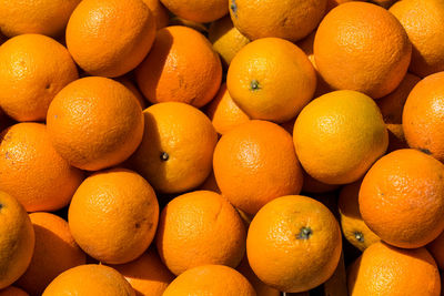 Close up of oranges and other fruits.