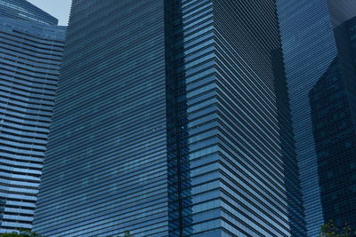 Low angle view of modern buildings in city