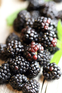 Close-up of berries on table
