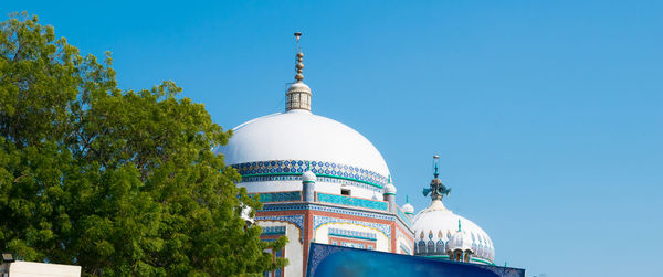 Low angle view of building against clear sky