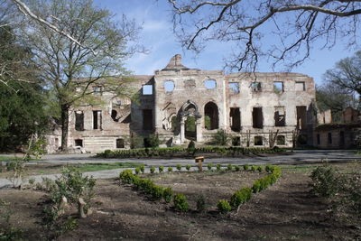 Exterior of temple against sky