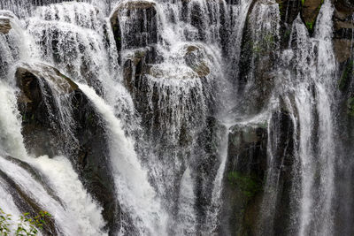 Scenic view of waterfall
