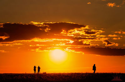 Silhouette of landscape during sunset