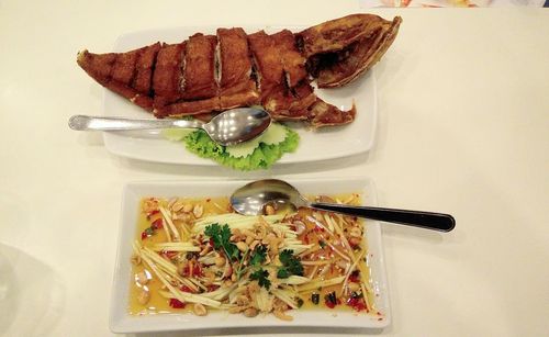 Food on table