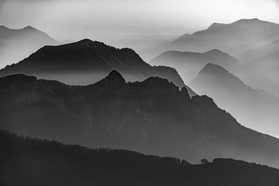 Swiss alps, autumn landscape in southern switzerland