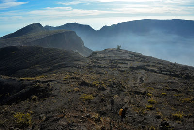 The big caldera mount tambora, indonesia