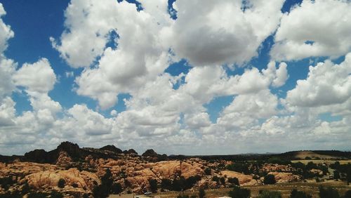 Panoramic view of landscape against sky