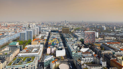 High angle view of cityscape