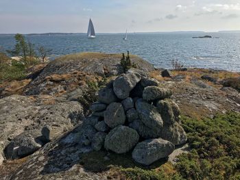 Scenic view of sea against sky