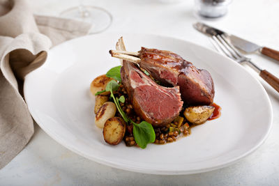 Close-up of food in plate