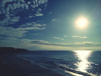 Scenic view of sunset over sea