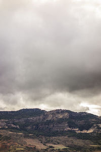 Scenic view of landscape against cloudy sky