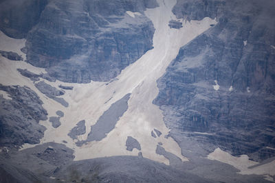 High angle view of snowcapped mountain