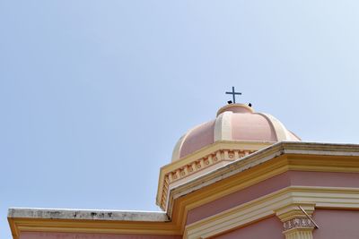 Low angle view of building against clear sky