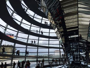 People walking inside reichstag