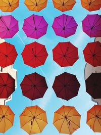 Full frame shot of multi colored umbrellas