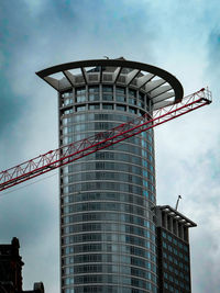 Low angle view of modern building against sky