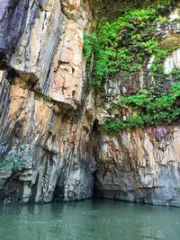 Rock formations in sea