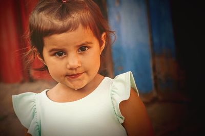 Close-up portrait of girl