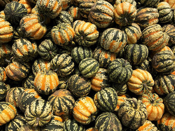 Full frame shot of pumpkins for sale