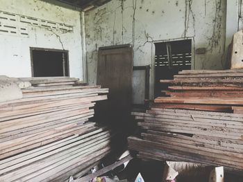 Stack of old abandoned building