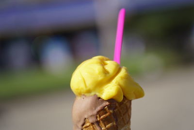 Close-up of ice cream